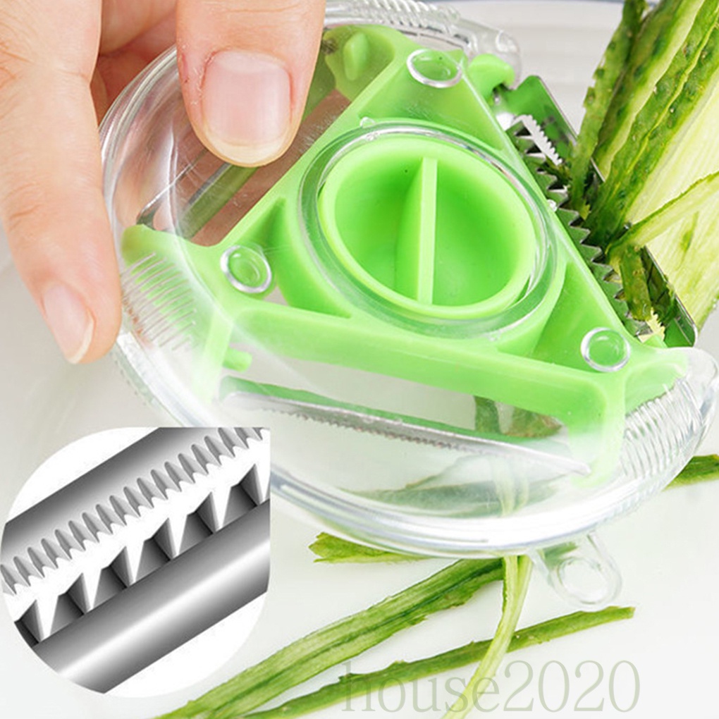 Dụng Cụ Gọt Vỏ Rau Củ Quả 3 Trong 1 Bằng Thép Không Gỉ Tiện Dụng 2020