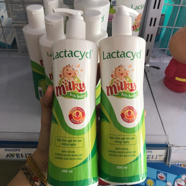 SỮA TẮM GỘI LACTACYD MILKY 500ML DATE 06.22