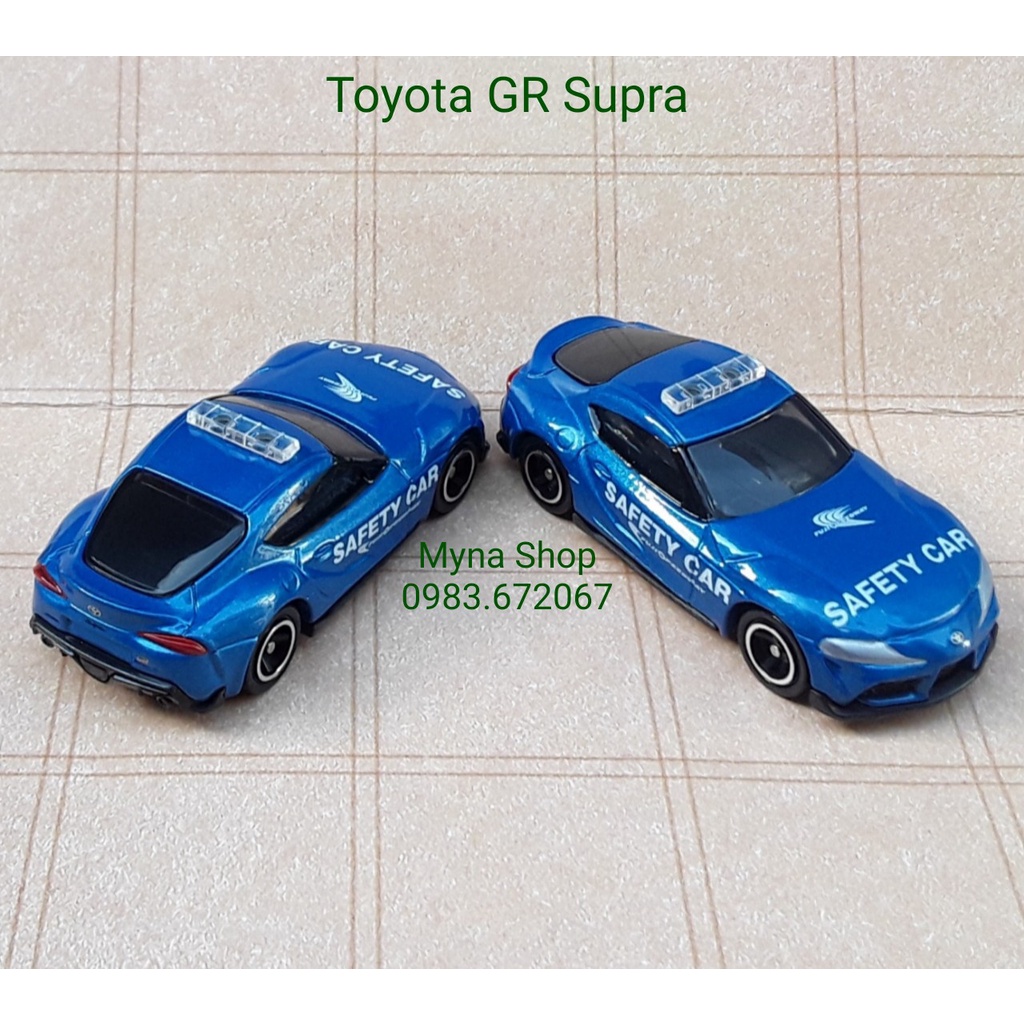 Đồ chơi mô hình tĩnh xe tomica không hộp, Toyota GR Supra, Safety Car