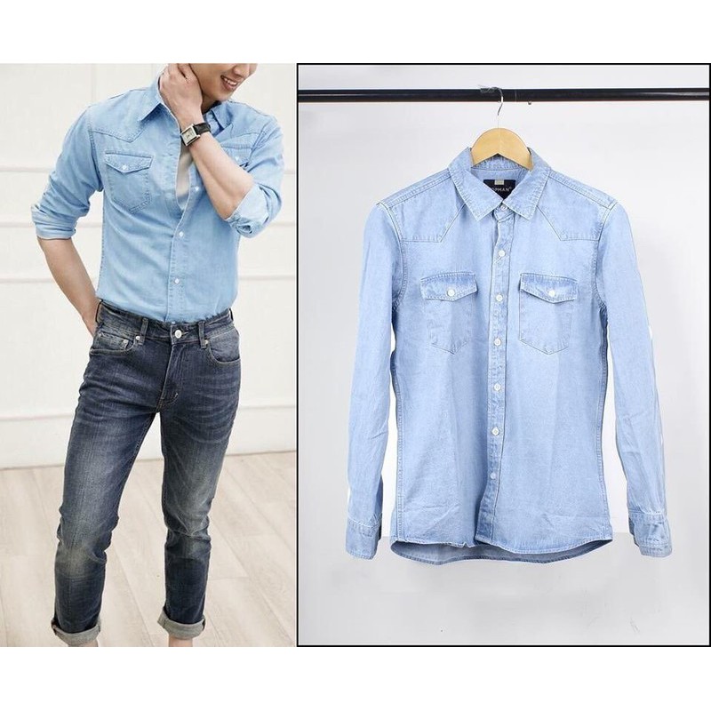 Áo Sơ Mi Jean ⚡️ Hàng Cao Cấp⚡️ Áo sơ mi Jean  Demi Big Size VNXK