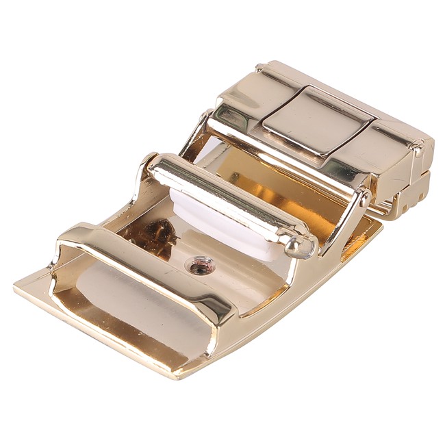 HP9224 - Đầu khóa da cá sấu Huy Hoàng 4 phân đầu vàng màu nâu đỏ