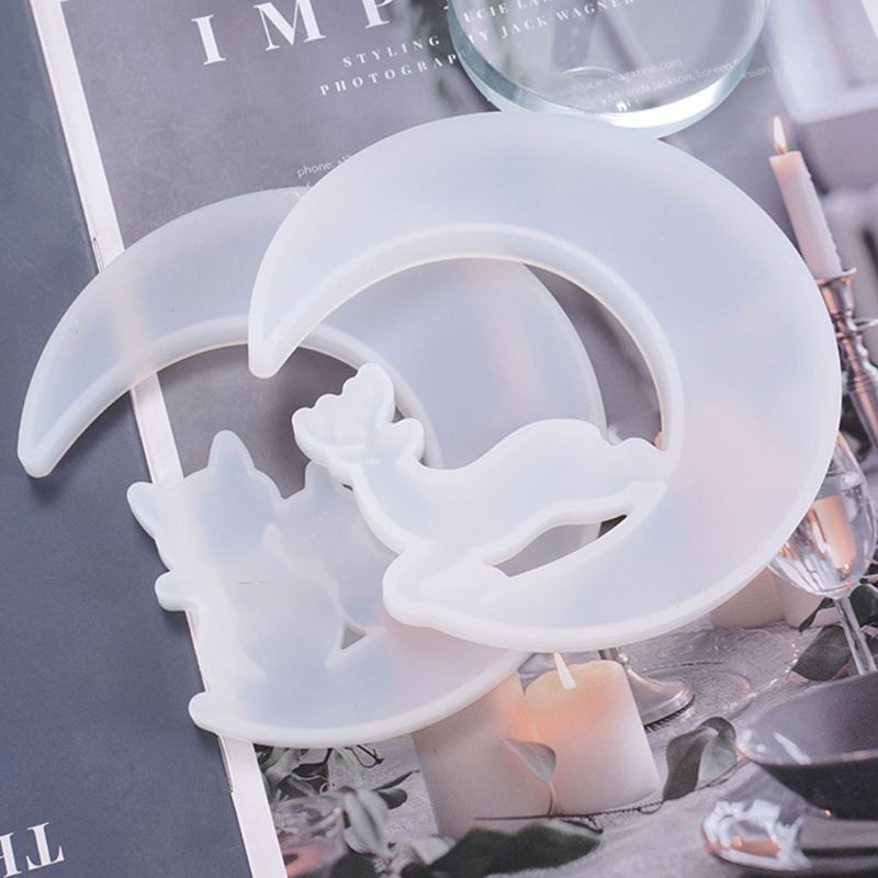 Khuôn Silicone Làm Mặt Trang Sức Thủ Công Hình Mặt Trăng