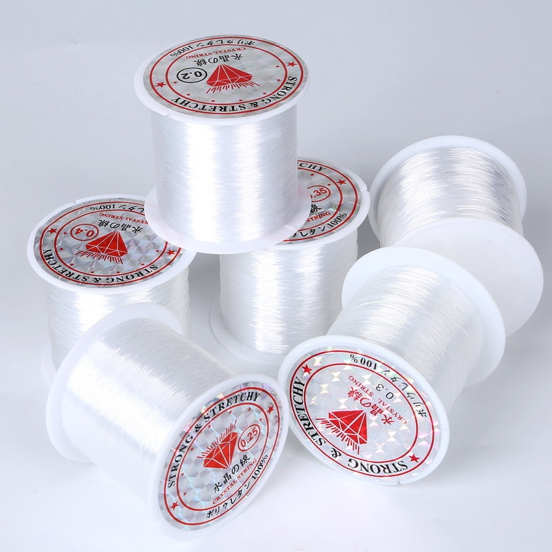 Cuộn Dây Nylon Câu Cá Trong Suốt Không Co Giãn Dùng Xâu Chuỗi Hạt Làm Trang Sức 0.2/0.25/0.3/0.35/0.4/0.45/0.5/0.6Mm