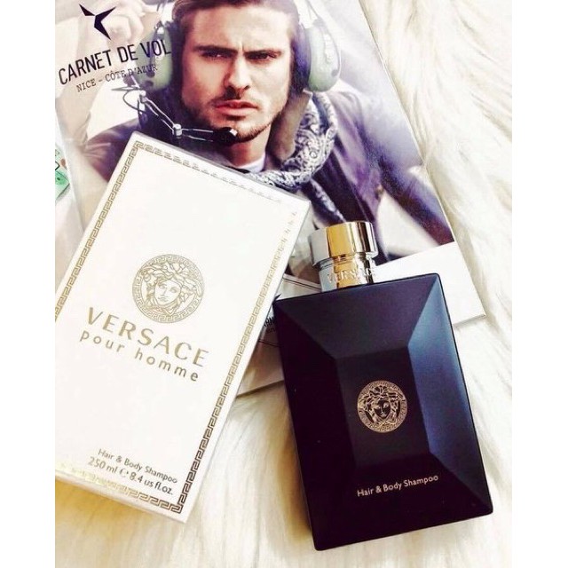 Sữa Tắm Gội Nam Hương Nước Hoa Versace Pour Homme Hair & Body Shampoo 250mL Cam Kết Chính Hãng Ý