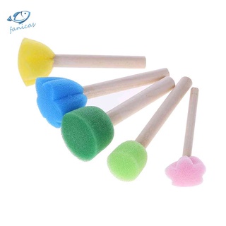 Set 5 Cọ Xốp Vẽ Tranh Cho Bé