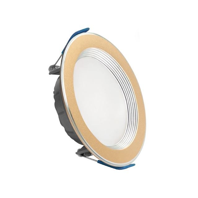 ĐÈN LED DOWNLIGHT VIỀN VÀNG NHÔM ELD2026 ROMAN   9W HÀNG VIỆT NAM CAO CẤP BẢO HÀNH 3 NĂM ĐỔI MỚI