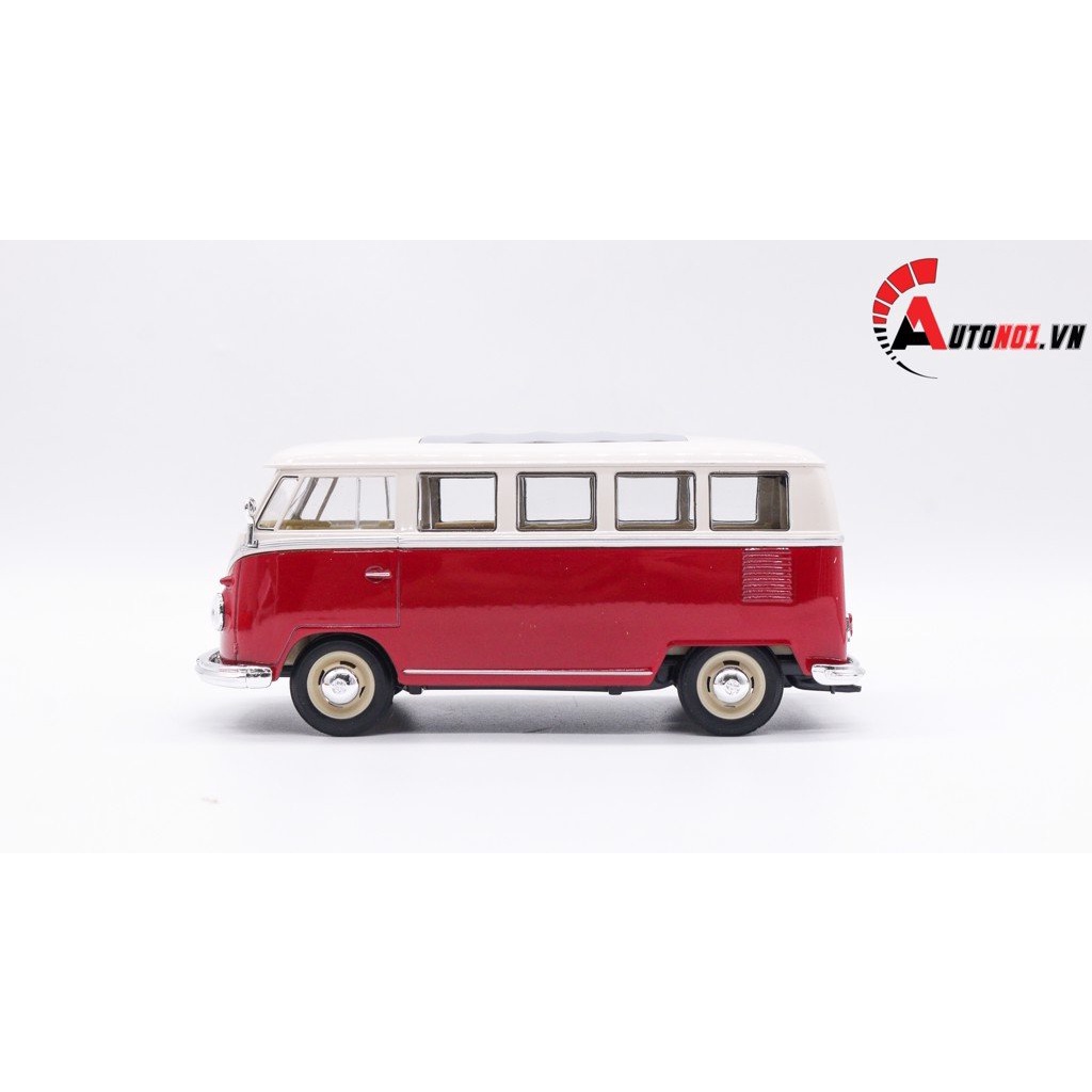 MÔ HÌNH XE VOLKSWAGEN T1 BUS RED 1:24 WELLY 7022