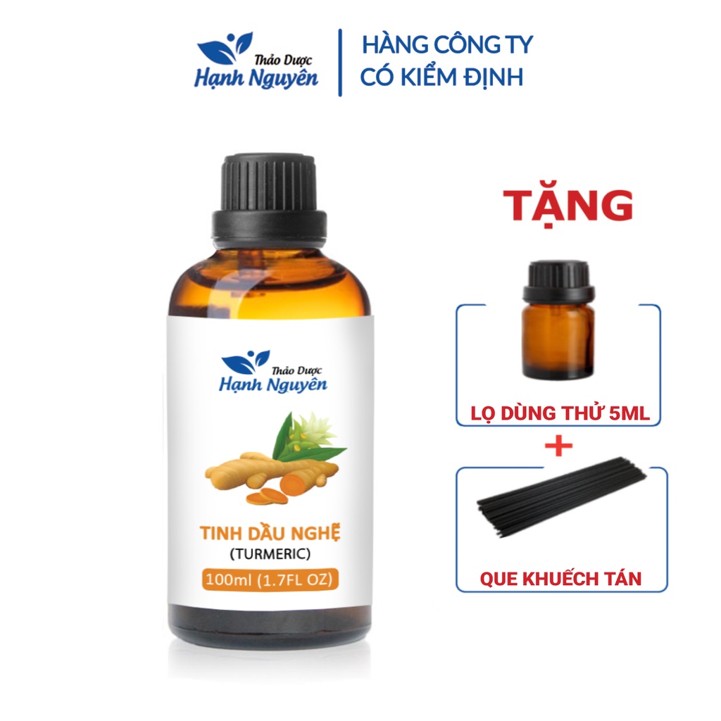 Tinh dầu Nghệ 100ml, sáng da, mờ sẹo thâm, mờ nám, vết chân chim, đồi mồi - Thảo dược Hạnh Nguyên