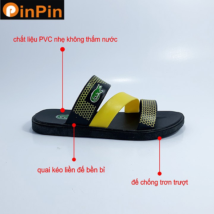 dép nam quai ngang thời trang PinPin chất liệu pvc nhẹ không thấm nước đế chống trơn trượt - hh012