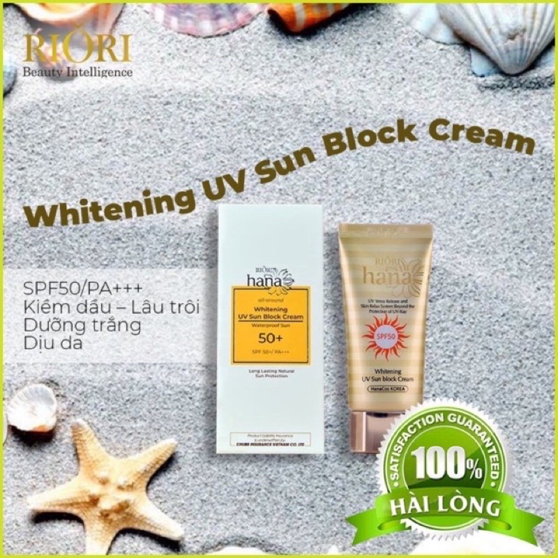 Kem chống nắng Whitening UV Sun Block Cream RIORI HANA