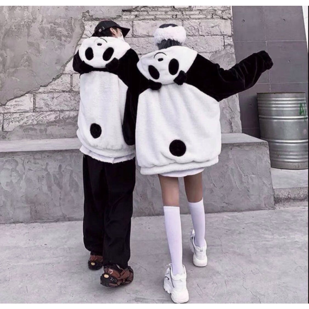 Áo Khoác Nam Nữ - Áo Chùm Đầu Chất Lông GẤu (DH)Áo khoác lông gấu trúc 🐼🐼🐼 - MV7781 | BigBuy360 - bigbuy360.vn