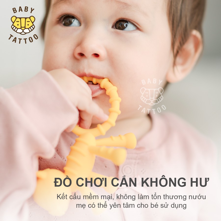 BABY TATTOO Đồ Chơi Gặm Nướu Hình Con Hổ Silicone Cho Bé