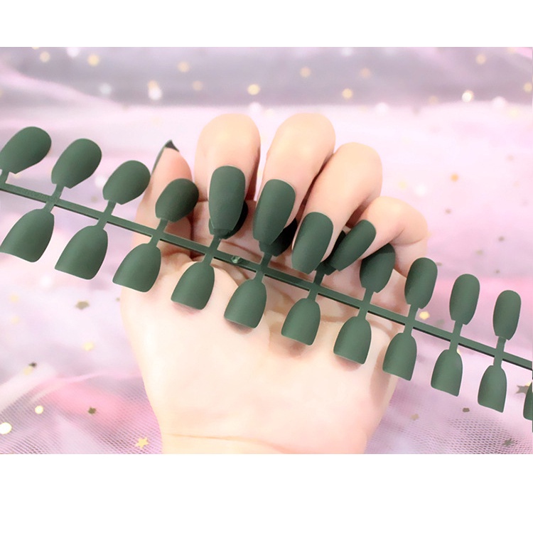 Set 24 Móng Tay Giả Màu Sắc Nhã Nhặn Dùng Để Trang Trí Móng
