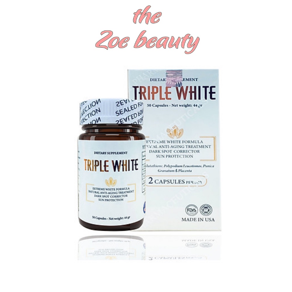 Viên uống Triple White giúp trắng da chống nắng nội sinh - THE ZOE BEAUTY
