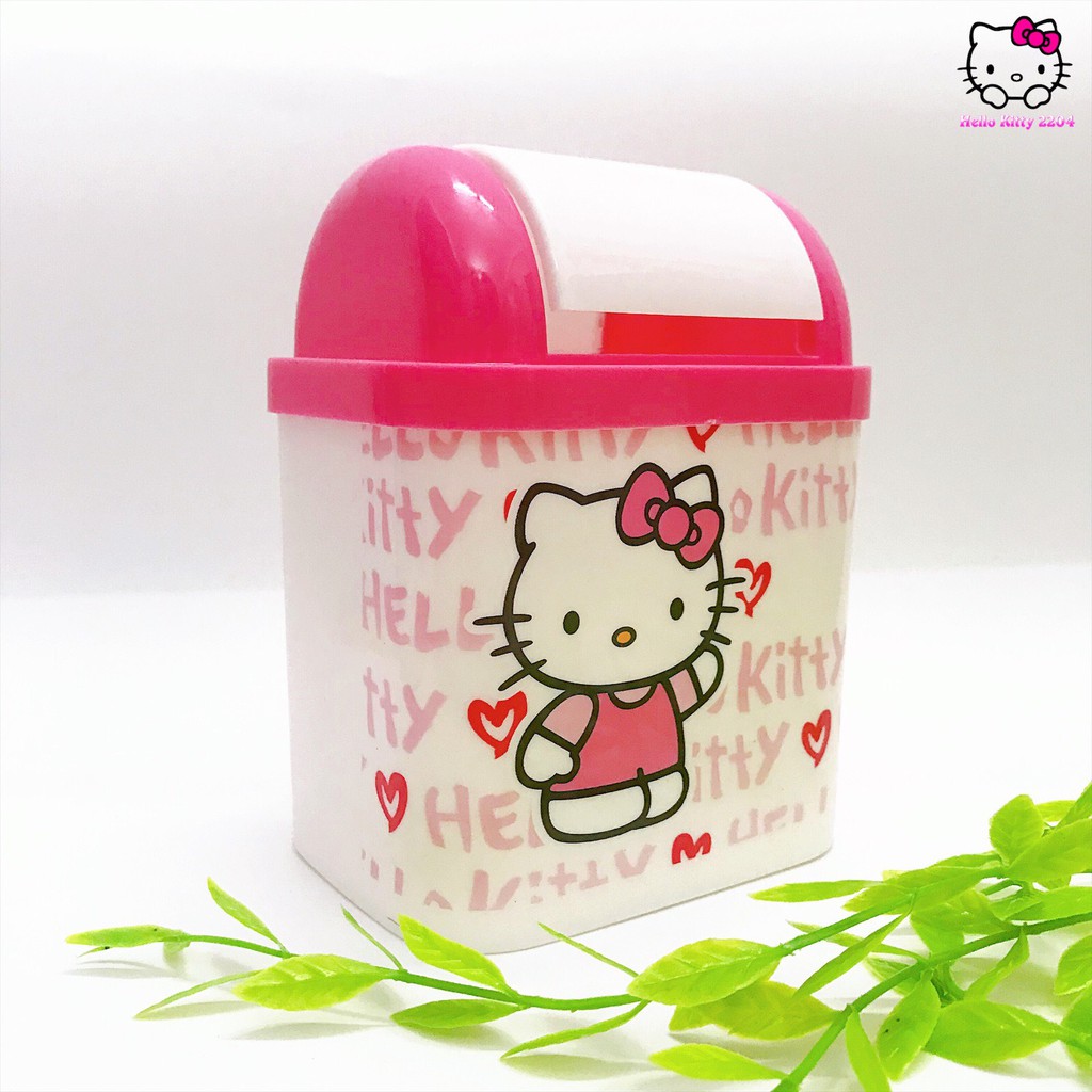 🌸🌸Thùng rác nhựa mini để bàn tiện lợi, dễ thương Hello Kitty☘☘