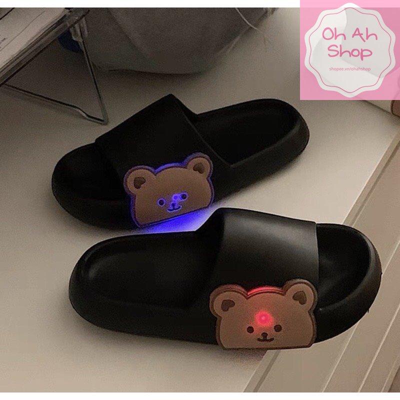 🍓  Dép gấu phát sáng xinh xắn Dễ Thương Loại 1 Chính Hãng Dép Couple Cặp Đôi