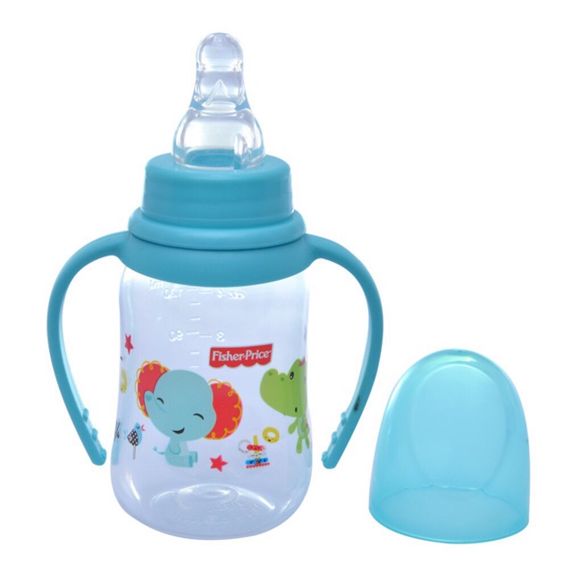 Bình sữa núm silicone 125ml Fisher Price có tay cầm-20868LT upass