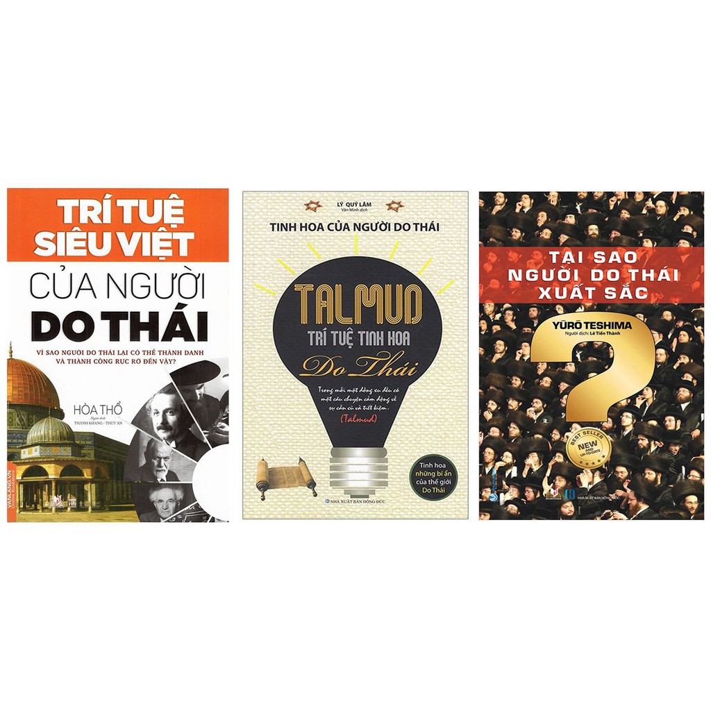 Sách - Combo Tại Sao Người Do Thái Xuất Sắc?,Trí Tuệ Siêu Việt Của Người Do Thái,Talmud Trí Tuệ Tinh Hoa Do Thái(3 cuốn)