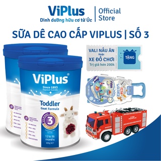 Combo 2 lon sữa bột dê công thức viplus goat số 3 - 800g