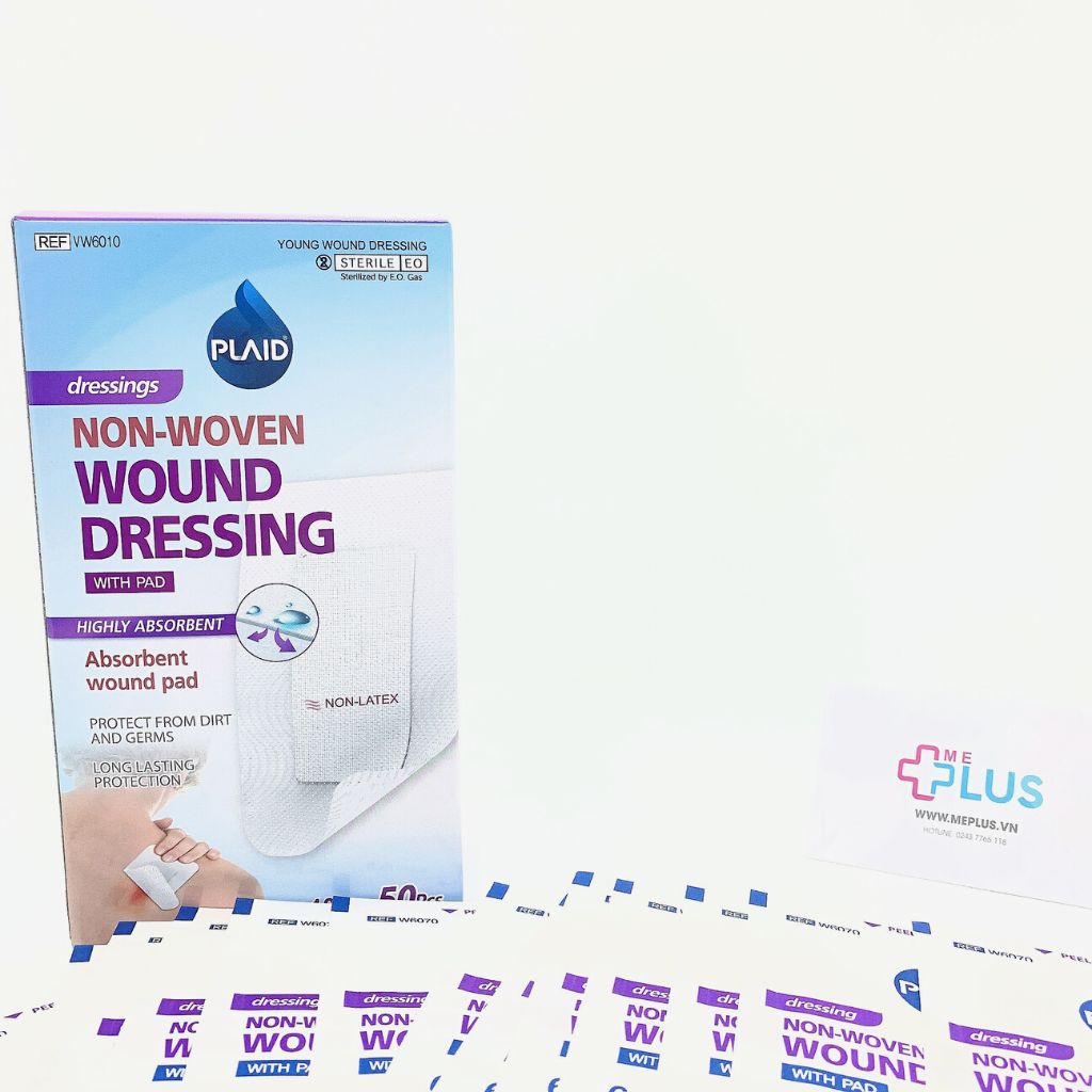 Băng Gạc Vô Trùng Young Wound Dressing - Việt Nam Nhiều Kích Thước Thấm Hút Mủ Tốt, Không Gây Bết Dính