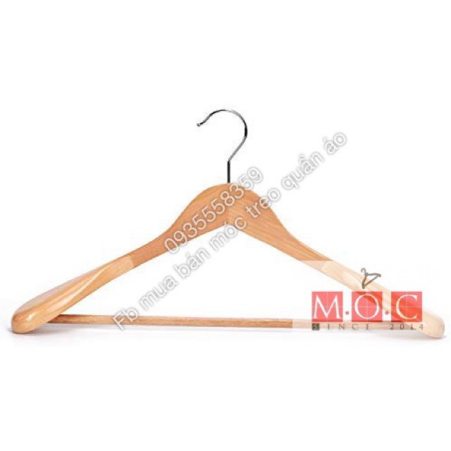 10 Móc gỗ treo áo vest- áo vét, móc treo quần áo cao cấp