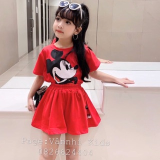 Bộ mickey quần giả váy siêu đáng yêu cho bé