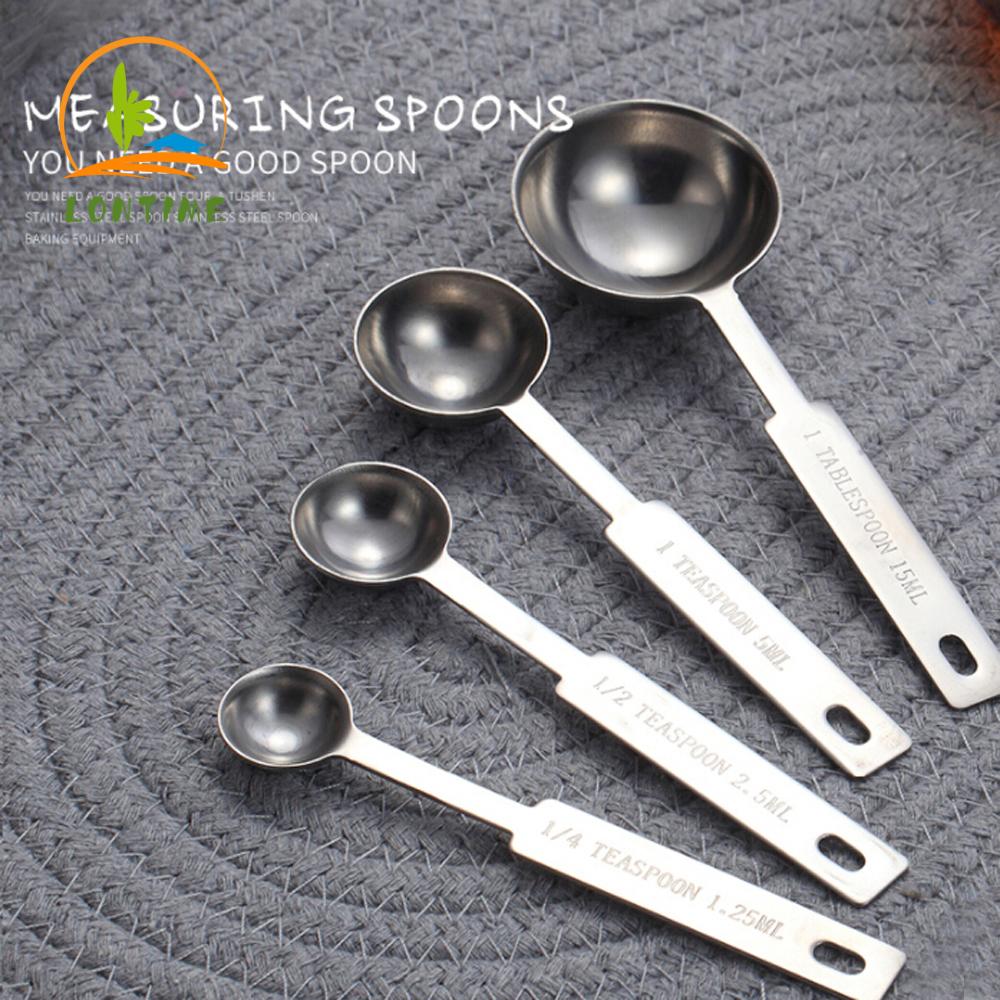 Set 4 Muỗng Đo Lường Bằng Thép Không Gỉ