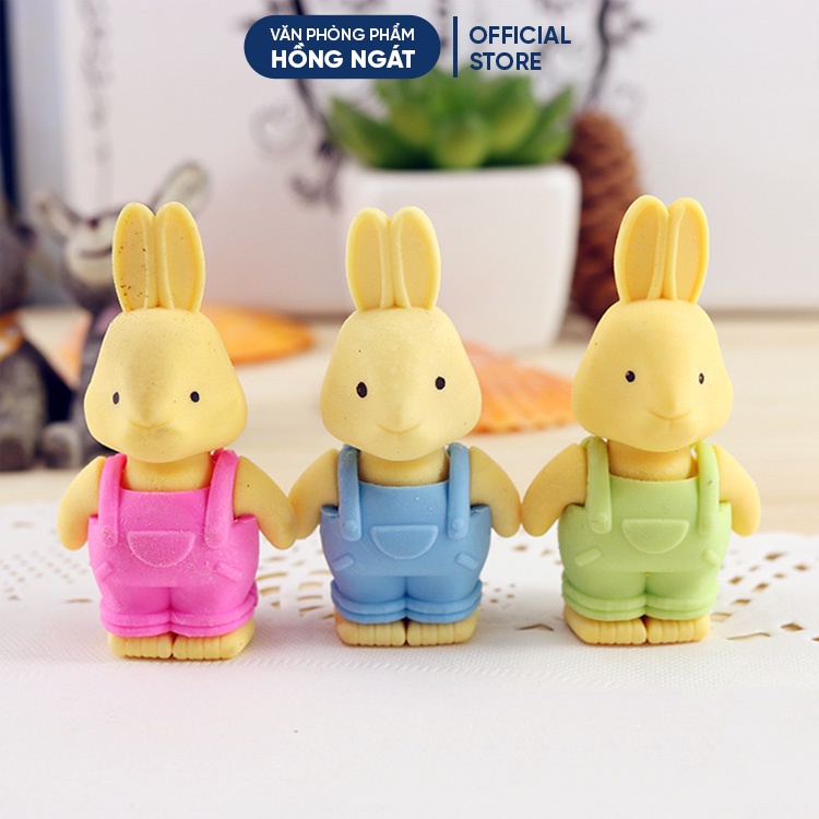 Tẩy bút chì con thỏ, đồ dùng học tập dễ thương gôm tẩy cute giá rẻ làm quà tặng học sinh văn phòng phẩm T31