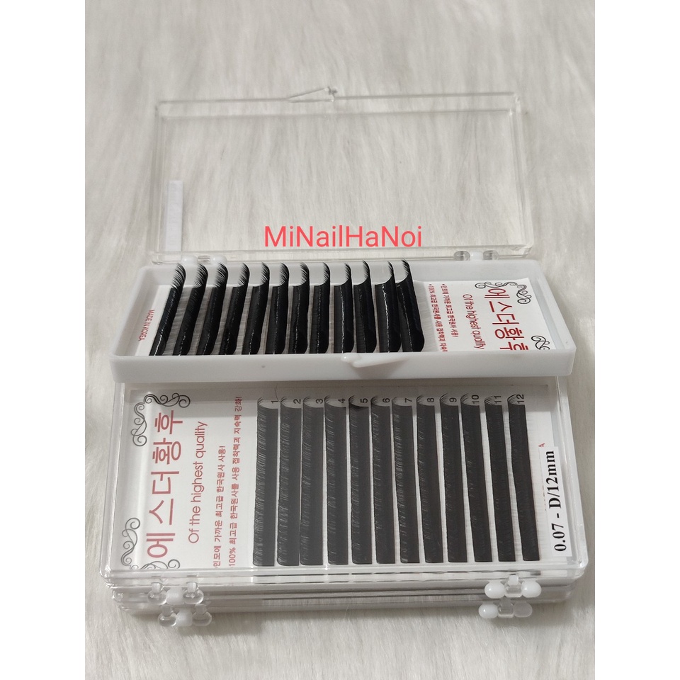 Mi khay 0.07 độ cong C,CC,D,U chất silk Hàn, mềm dễ bắt keo, dùng để nối volume, classic