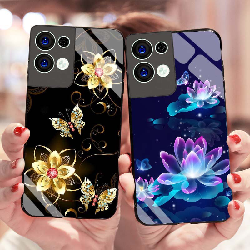 Ốp Lưng OPPO RENO 8 4G, RENO 8 5G, RENO 8Z 5G Lưng Kính Cường Lực Cao Cấp