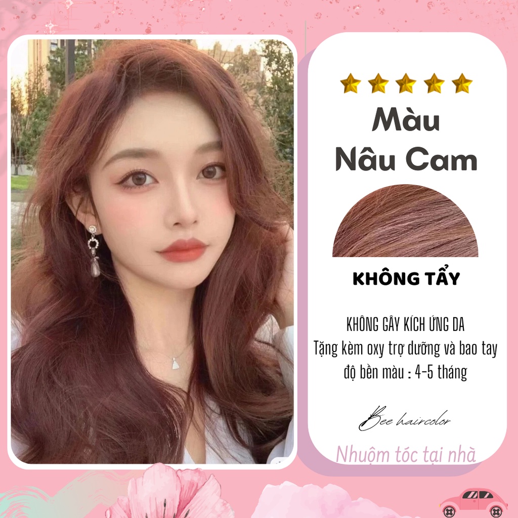 Thuốc nhuộm tóc màu NÂU CAM không tẩy | Bee haircolor, Beehaircolor