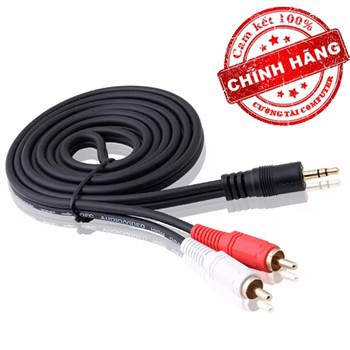 Dây Loa AUX AV 1 Đầu 3.5 Ra 2 AV Dài 1,8m Chống Nhiễu