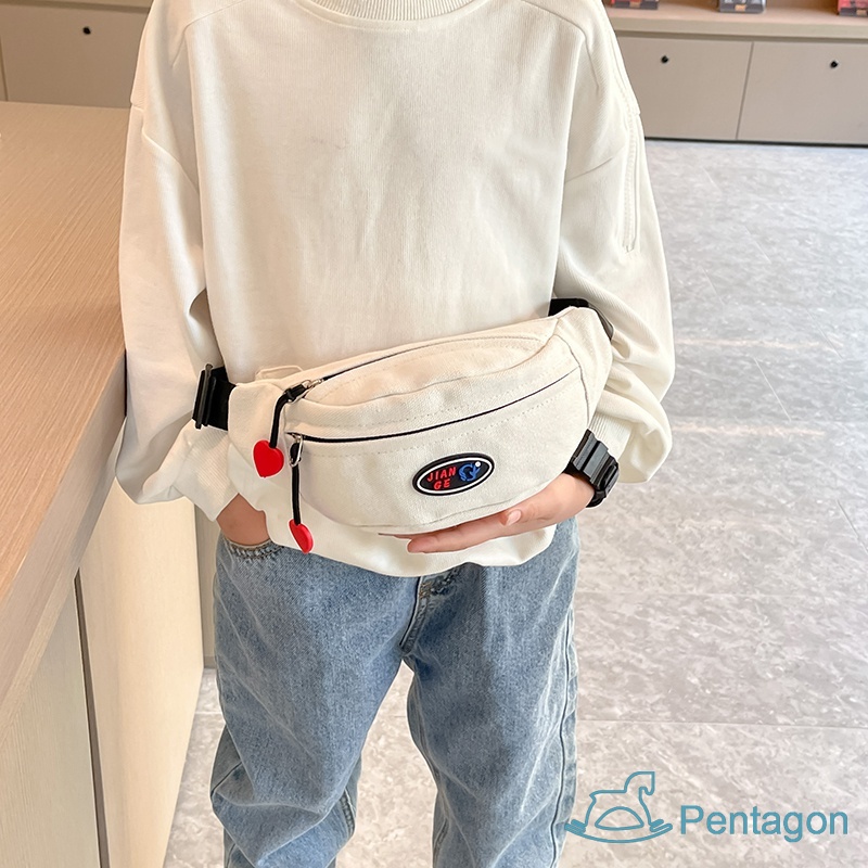 Túi Thể Thao Đeo Chéo Ngực In Chữ Phong Cách Hàn Quốc Cho Bé Trai