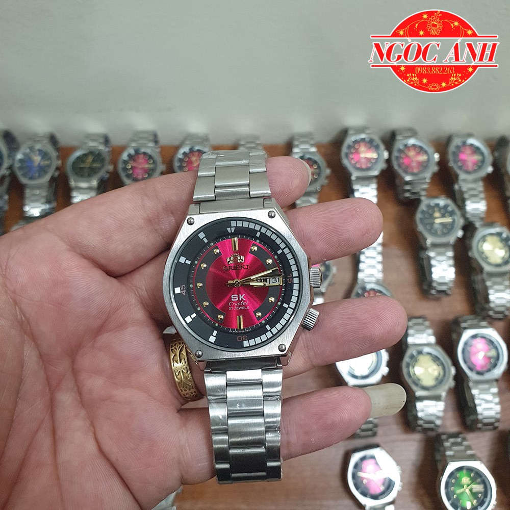 Đồng Hồ Nam Orient SK Mặt Lửa Huyền Thoại Vỏ Bạc Cao Cấp Automatic -  Máy Móc Nguyên Zin 100%