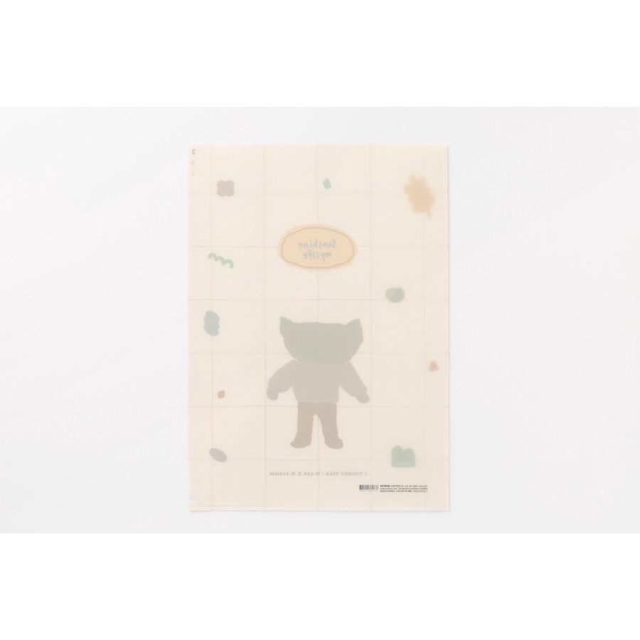 Bìa Đựng Tài Liệu ARTBOX Hàn Quốc Họa Tiết Hình Gấu 3 Ngăn Tiện Dụng