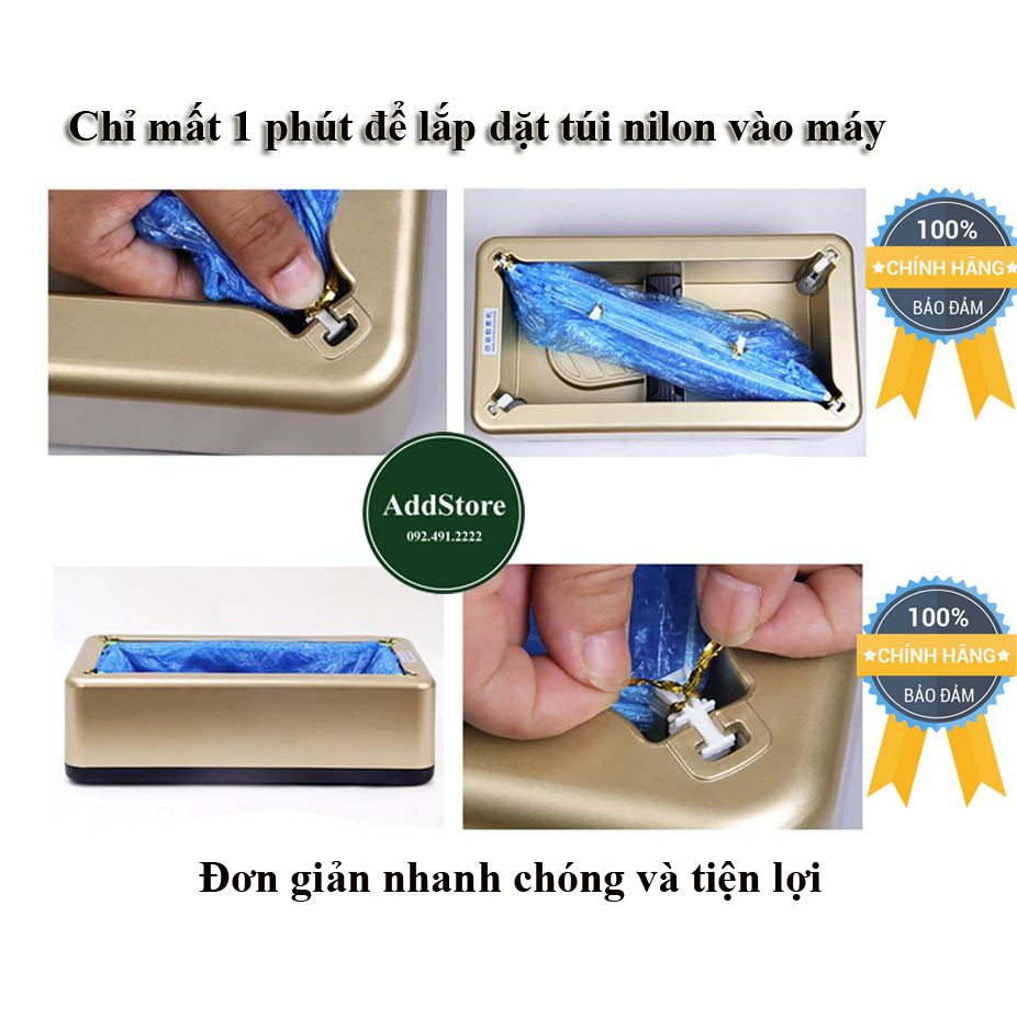 Máy bọc giầy vàng  tự động thông minh 1s bọc 1 đôi đi mưa đi nắng vô tư vệ sinh an toàn cho cả gia đình
