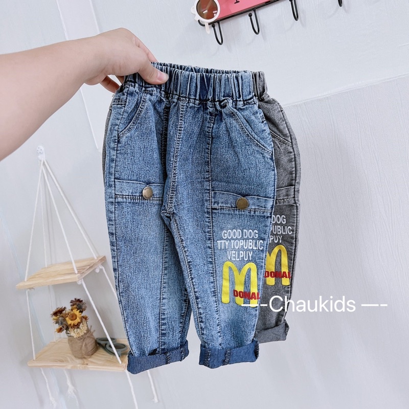 (xả)quần jean,quần bò cho bé trai vải mềm co giãn 8-20kg