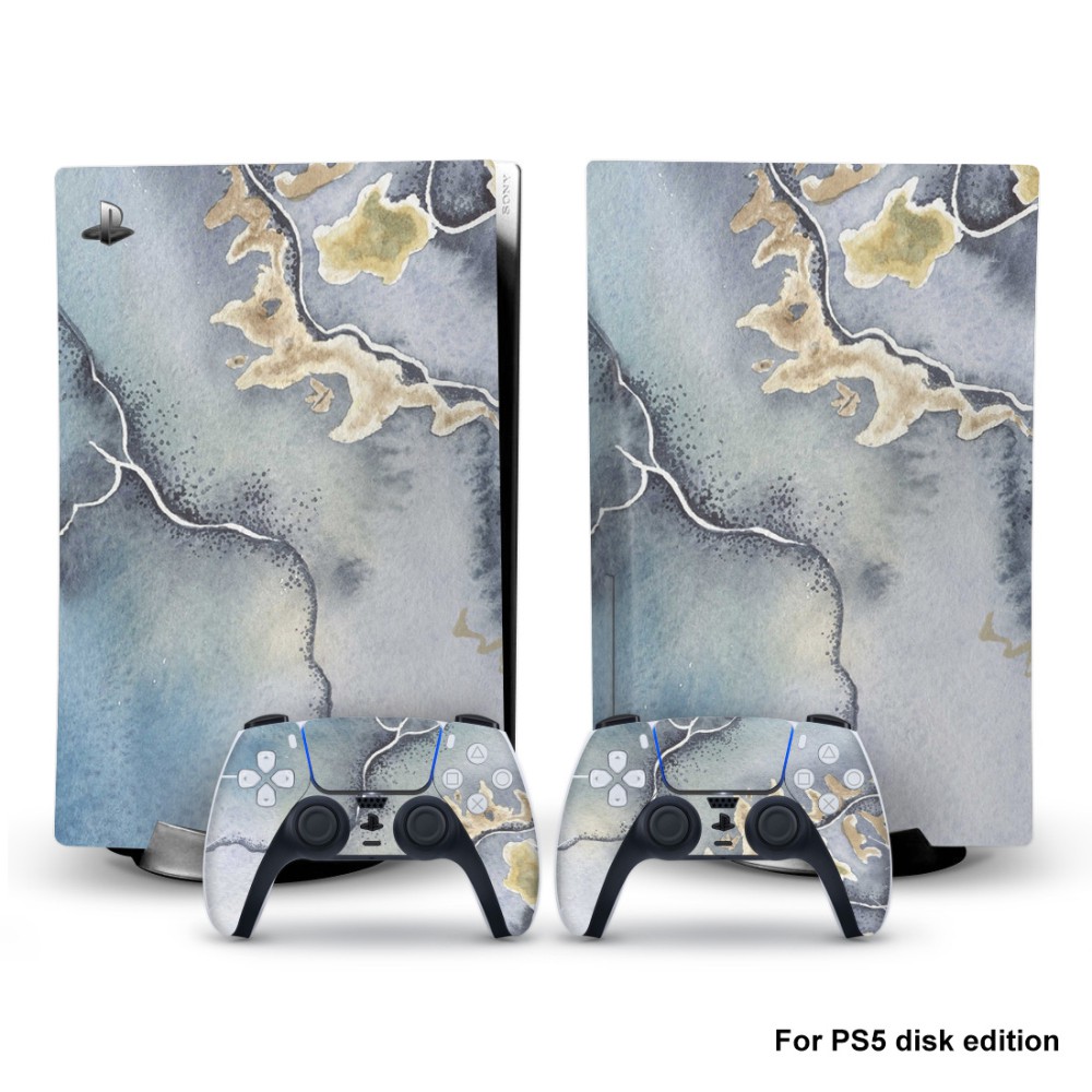Miếng Dán Trang Trí Cho Máy Chơi Game Ps5 Playstation 5 Kèm 2 Điều Khiển