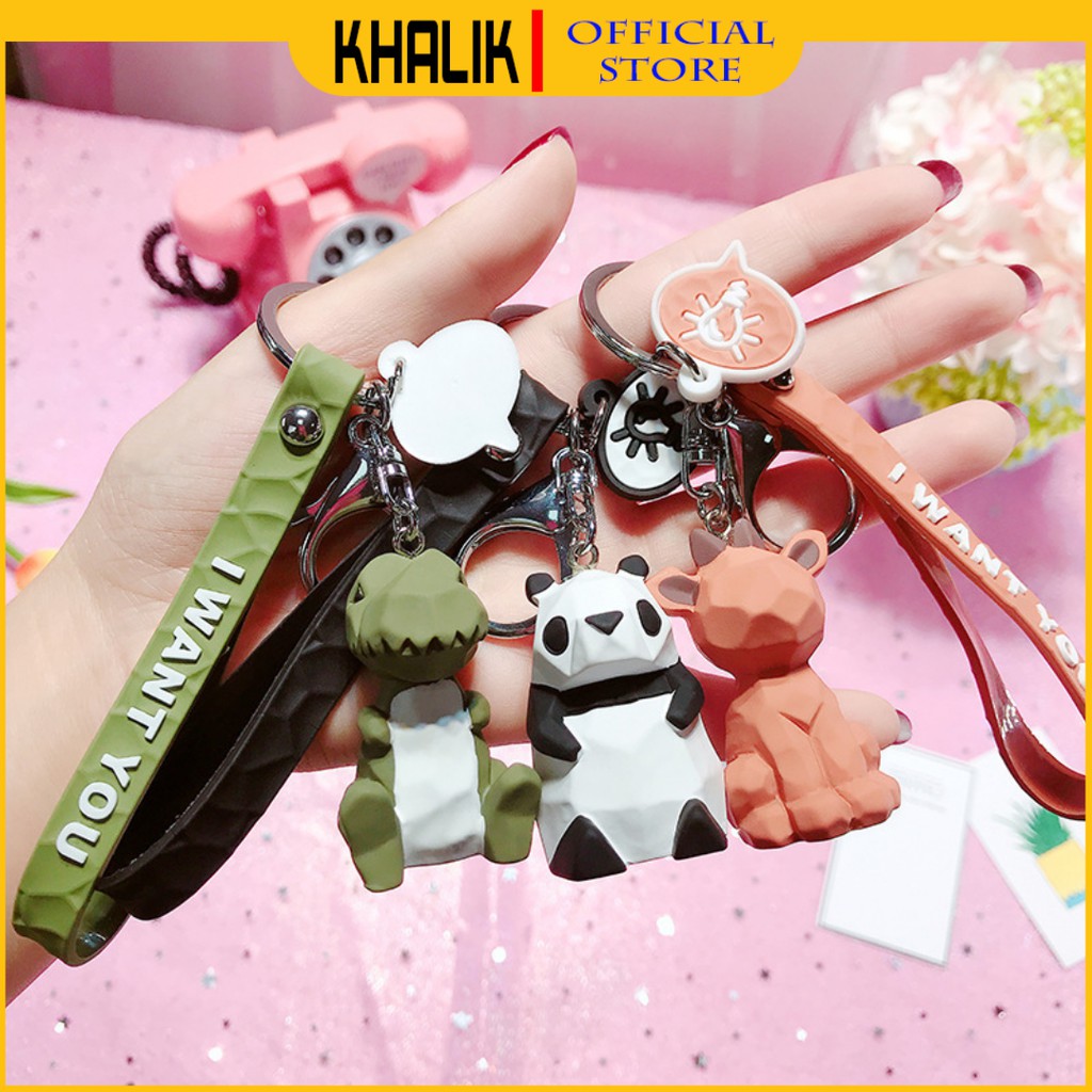 [FREESHIP] Móc khóa xe, treo cặp đi học KHALIK các con vật hoạt hình - MK00201 - MK00210 (đủ mẫu)