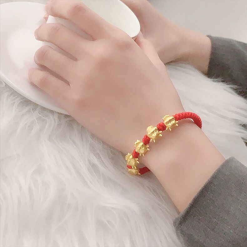 Vòng tay mặt hình 5 chú bò vàng phong cách dân tộc thời trang xinh xắn