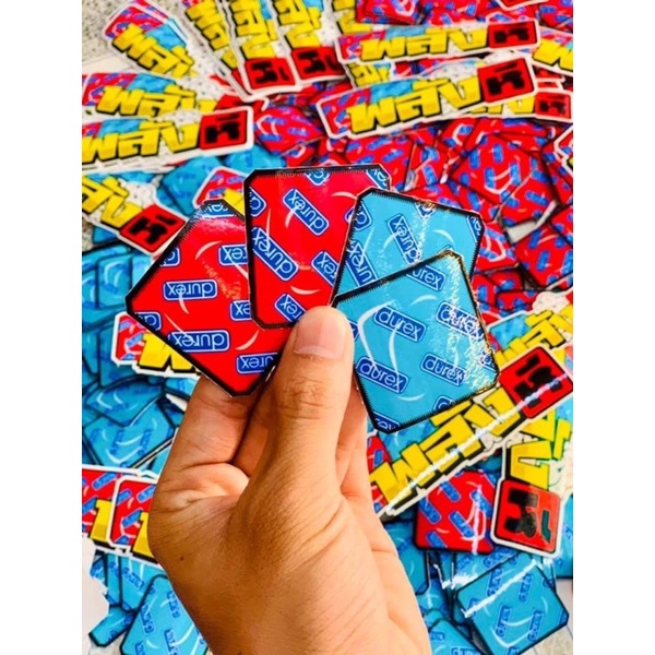 ( 3 miếng ) Tem Logo Sticker Chữ Durex Trang Trí Xe Máy, Nón Bảo Hiểm, Laptop v.v