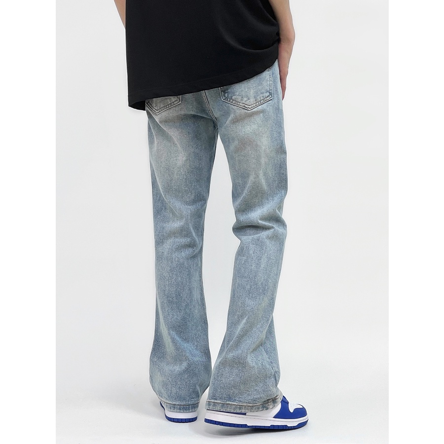 Quần jean nam ống loe 01 hàn quốc - phong cách cá tính - quần bò nam ( màu xanh nhạt) | BigBuy360 - bigbuy360.vn