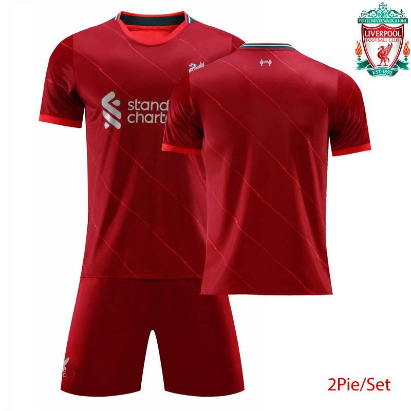 Yb2 2Pie / Bộ 2021 / 2022 Liverpool F.C. Bộ Quần Áo Bóng Đá Đội Tuyển Salah Mane Firmino Virgil Cao Cấp