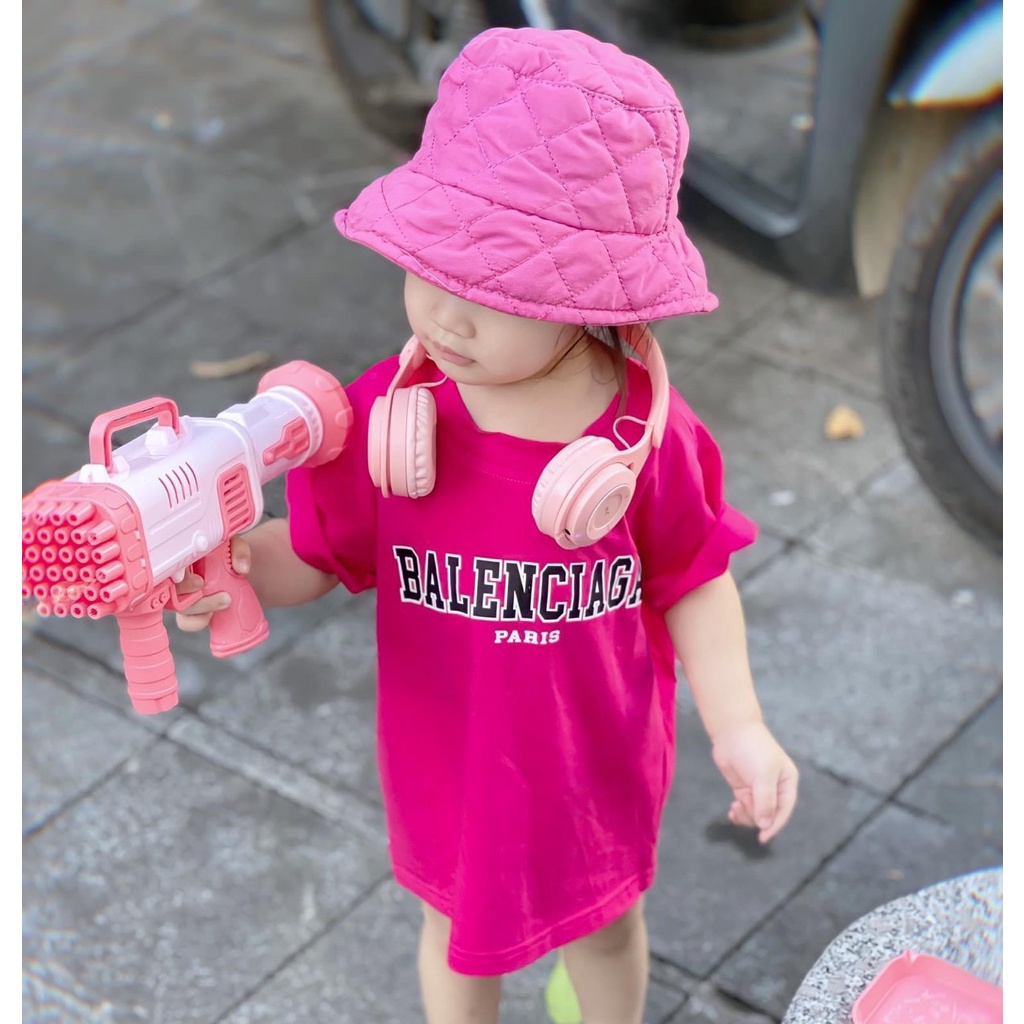 Áo thun tay lỡ Balen Green gobal cho bé , áo thun unisex trẻ em , Kid_genZ