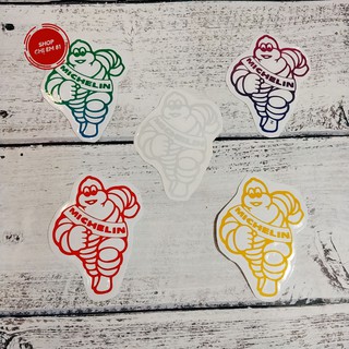 Tem logo , decal trang trí xe máy con Michelin phản quang trong suốt