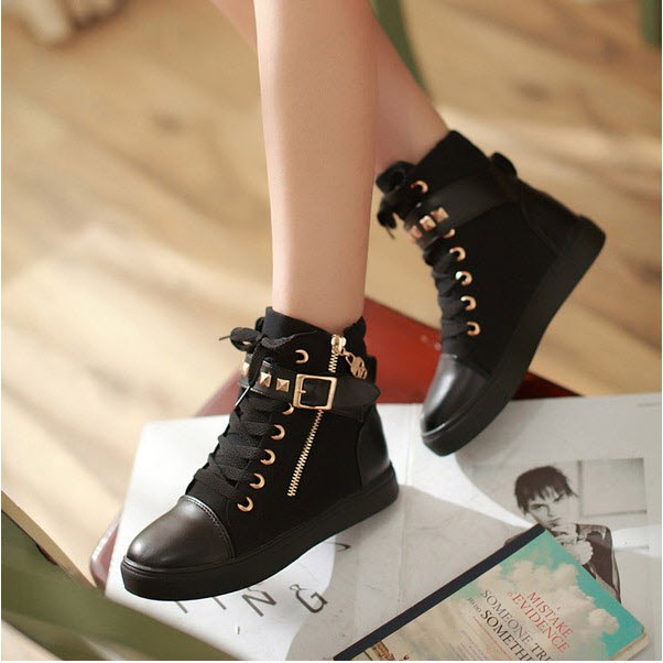 Giày boot thể thao cao cấp (đen) B002D | BigBuy360 - bigbuy360.vn