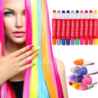 (hàng Mới Về) Phấn Nhuộm Tóc Tạm Thời Không Độc Hại Nhiều Màu Sắc Sử Dụng Một Lần