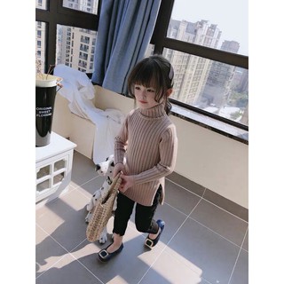 Vây len thừng cao cổ bé gái