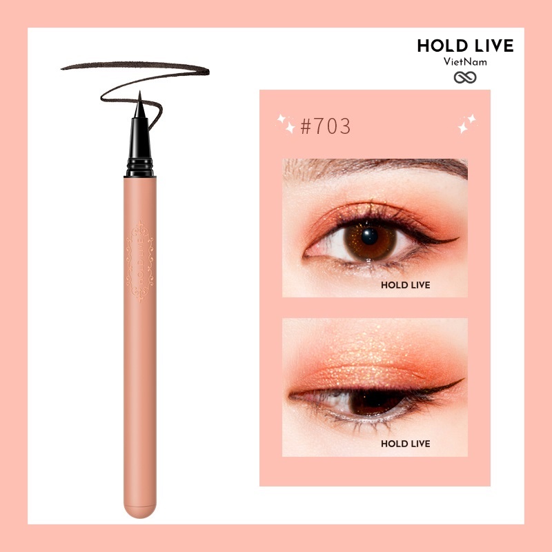 [Có sẵn] Bút kẻ mắt nội địa Trung Hold Live slim smooth HL447 chính hãng lâu trôi không thấm nước, nhanh khô