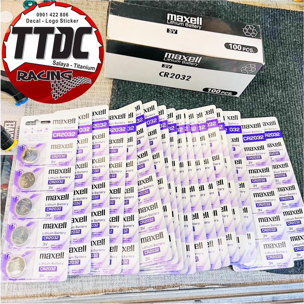 Pin Maxell CR2032 Made In Japan gắn thay thế các loại remote smartkey
